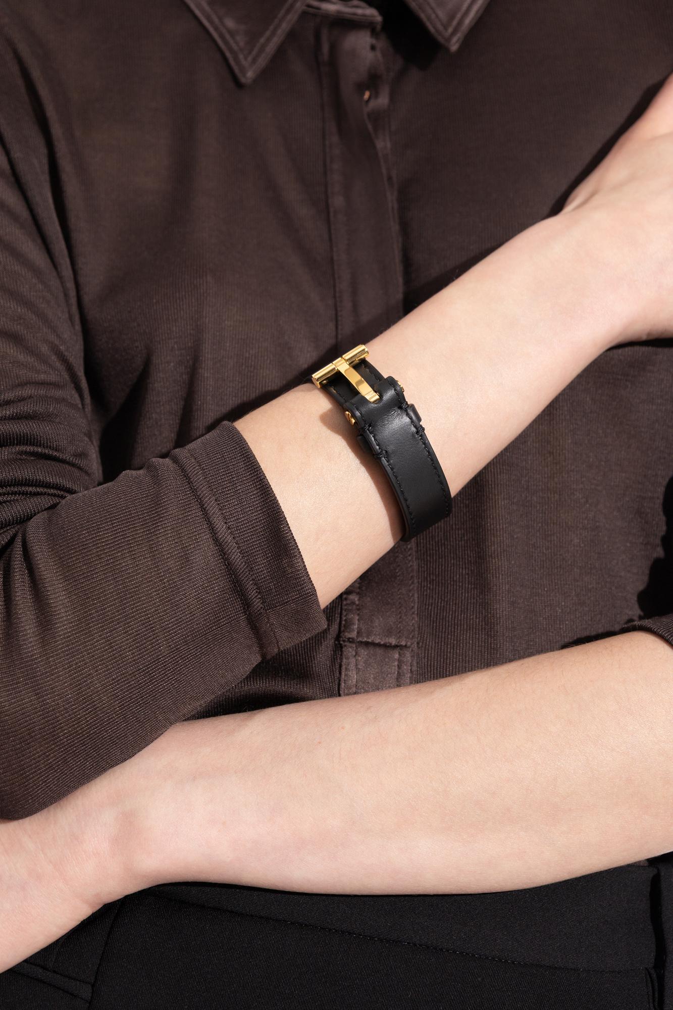ブレスレット TOM FORD BRACELETS TOM FORD Brass & Braided Leather Bracelet | Saks Fifth Avenue