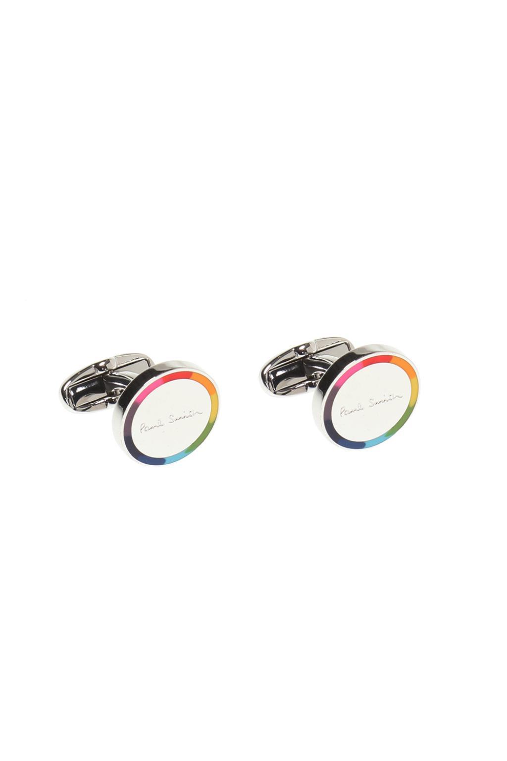 Paul Smith Silver And Multicolor Logo Cufflinks in Metallic for Men - Save 59% - Lyst