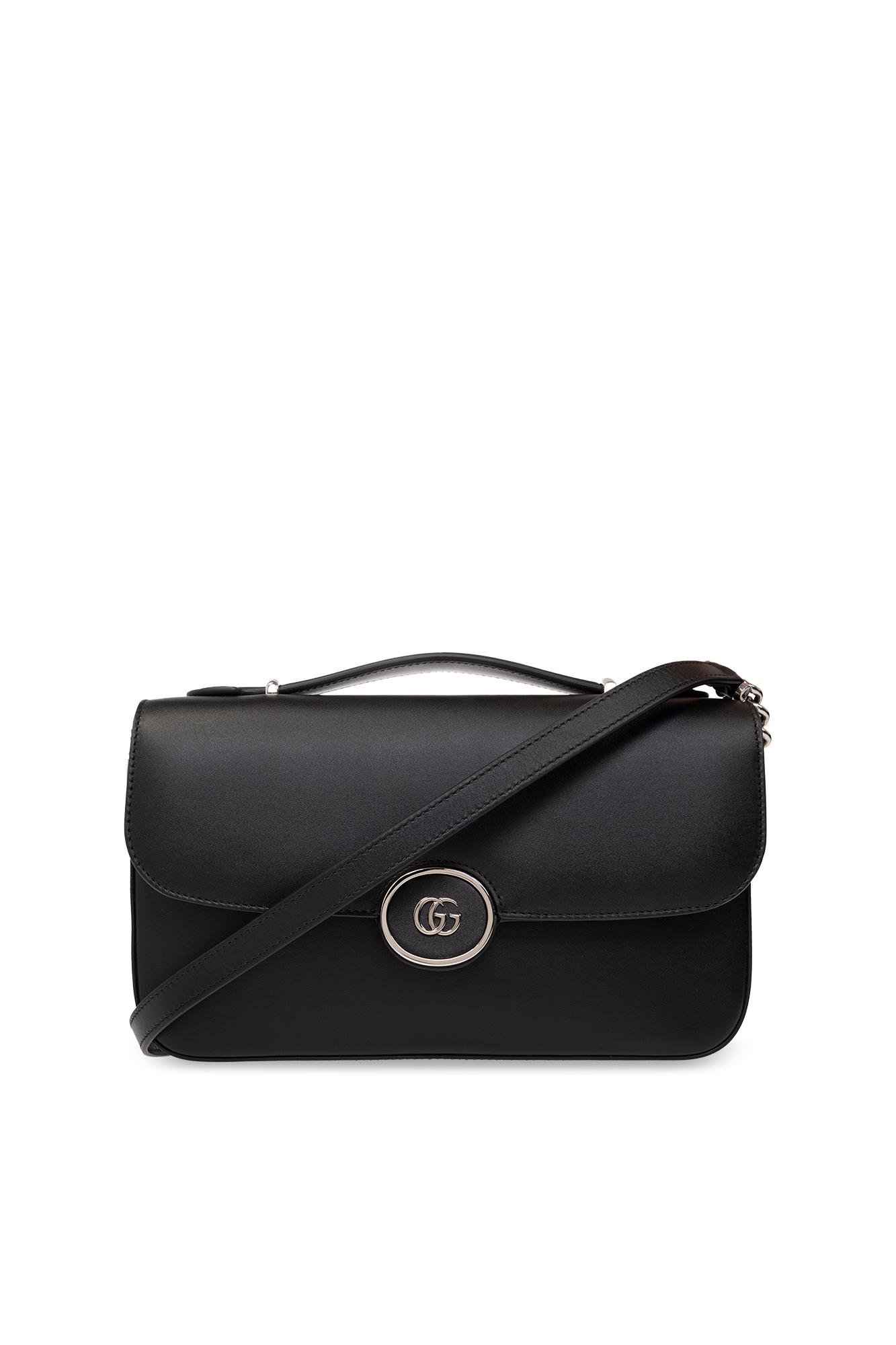 Gucci 'petite GG Small' Shoulder Bag in Black | Lyst