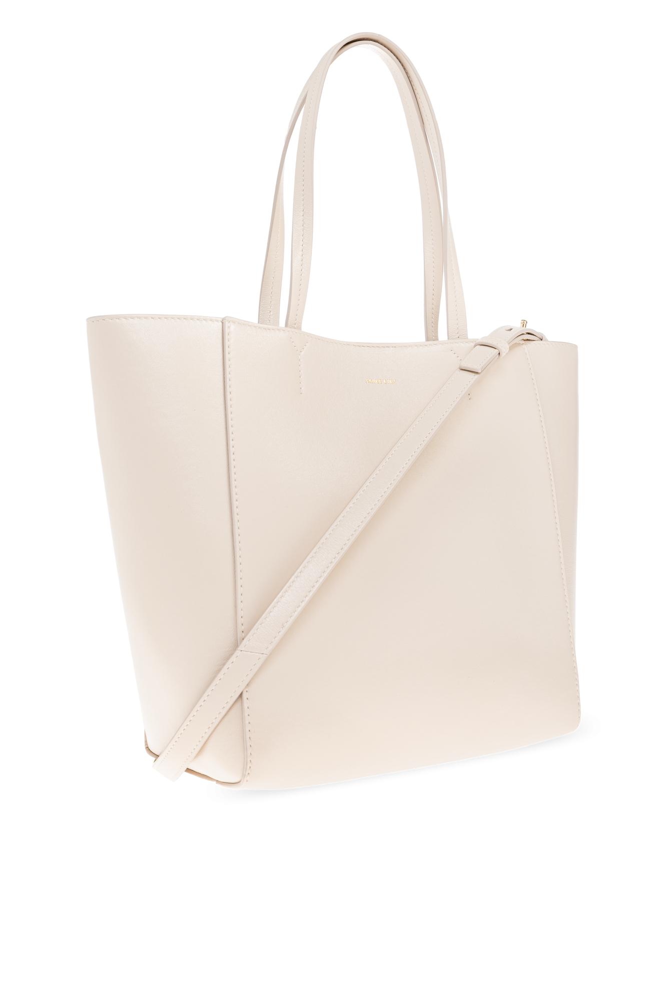 ショルダーバッグ・ポシェット Anine Bing Lou Shoulder Bag - Leather - White ANINE BING Lou Shoulder Bag - High-Shine Bone