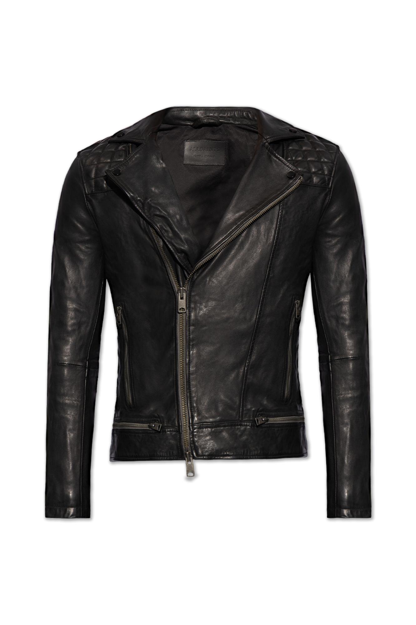AllSaints Conroy Leather Jacket in Black for Men Lyst UK
