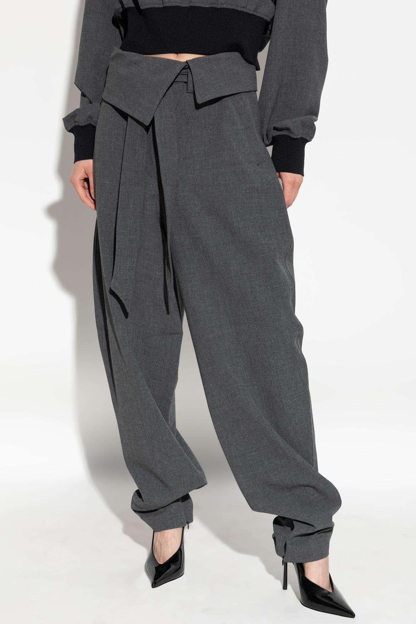 パンツ THE ATTICO Women Straight Pants 250WCP00034 876 GREY The Attico Straight-leg pants for Women | Online Sale up to