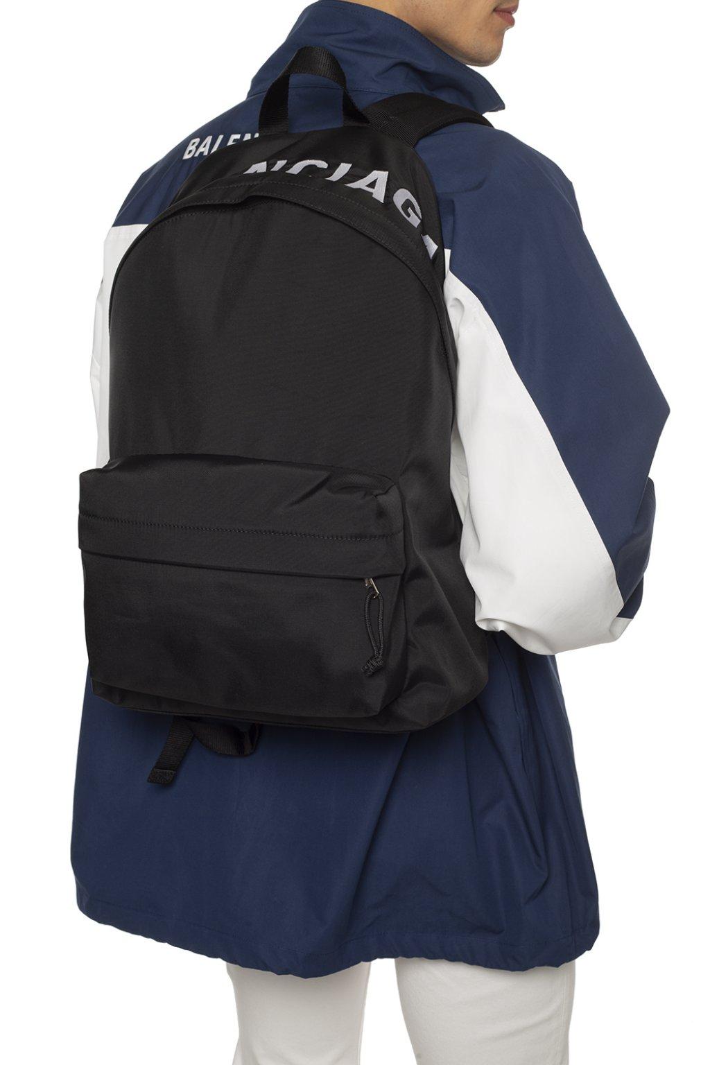 balenciaga wheel logo backpack