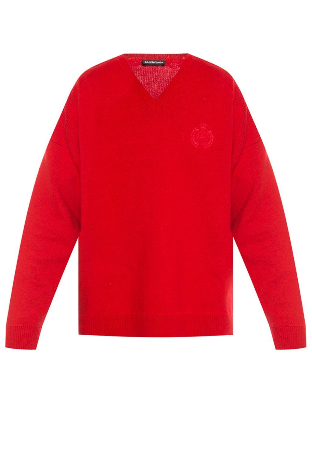 balenciaga men's logo sweater