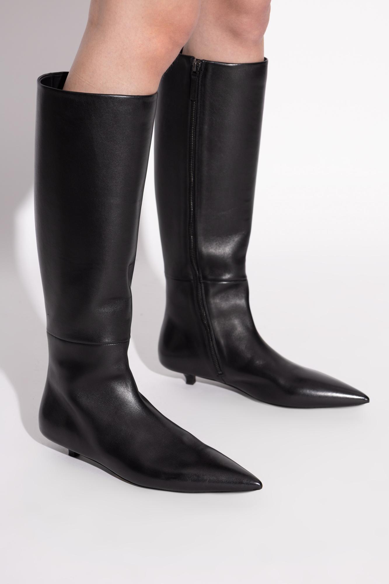 marsell ヒールブーツ heeled boots Men's Black Leather Boots Musona - Marsèll