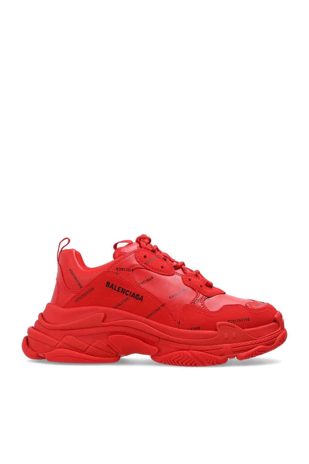 Balenciaga Triple S Clear Sole Sneaker in Red | Lyst