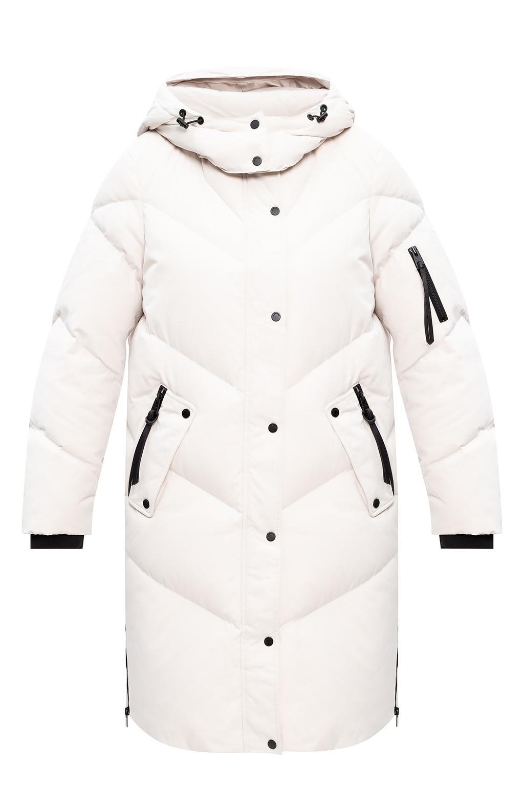all white bubble coat