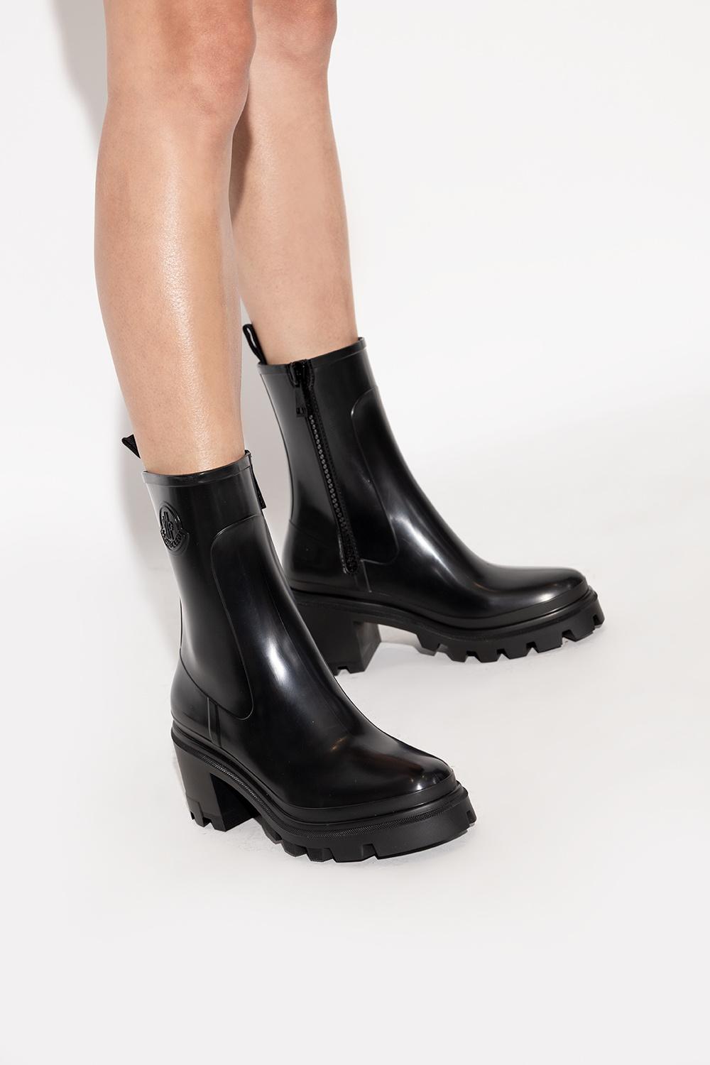 Moncler Loftgrip Heeled Rain Boots in Black Lyst