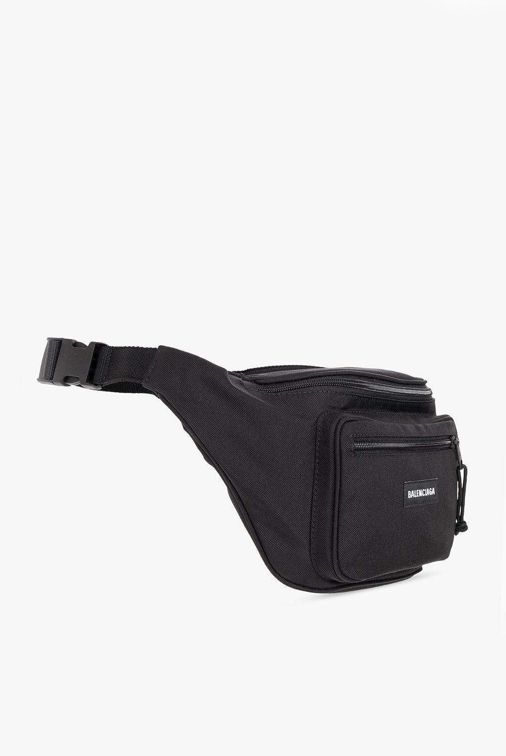 Balenciaga Graffiti Explorer Belt Bag Leather Medium Black 1010891