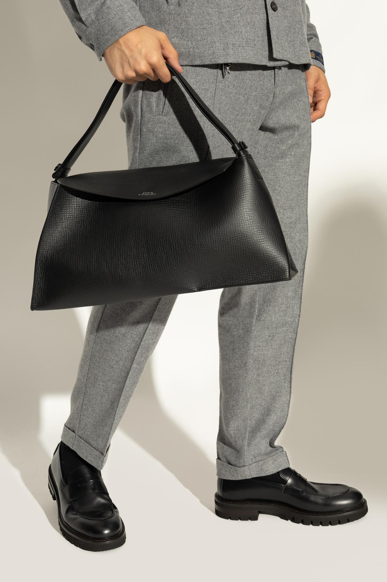Studio Nicholson Shoulder Bag 'Shiboru' in Black | Lyst