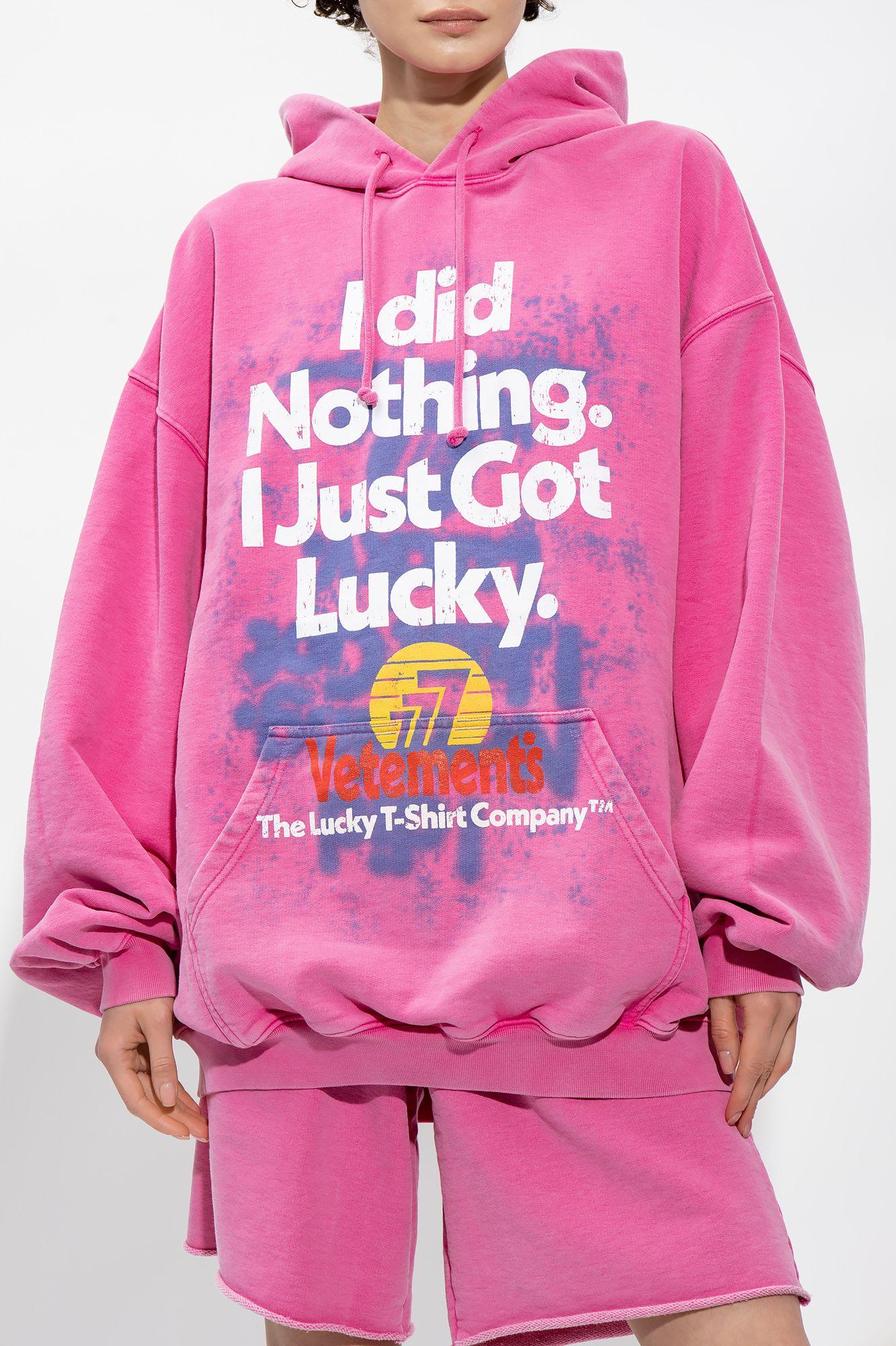 Vetements Pink Oversize Hoodie | Lyst