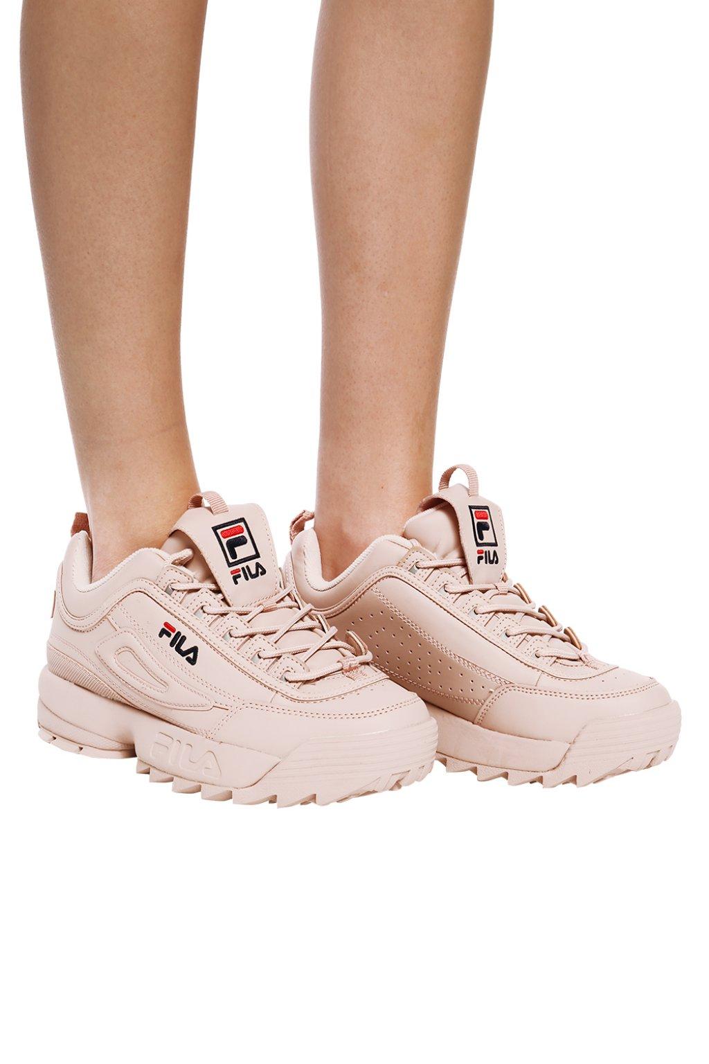 fila disruptor white pink