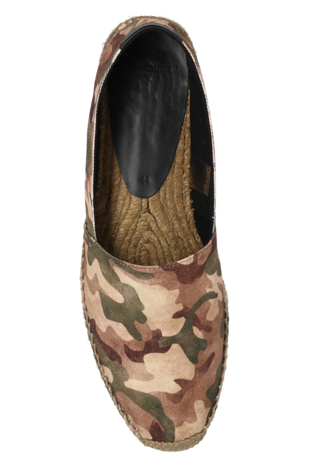 Saint Laurent Camo Espadrilles in Brown 