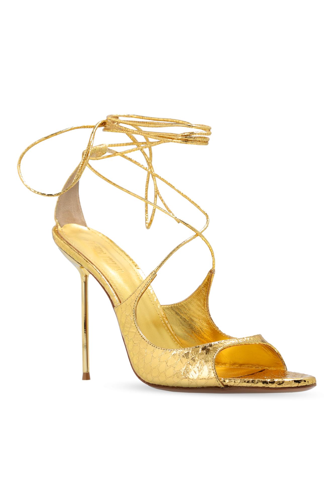 Paris Texas 'Loulou' High-Heeled Sandals in Metallic | Lyst