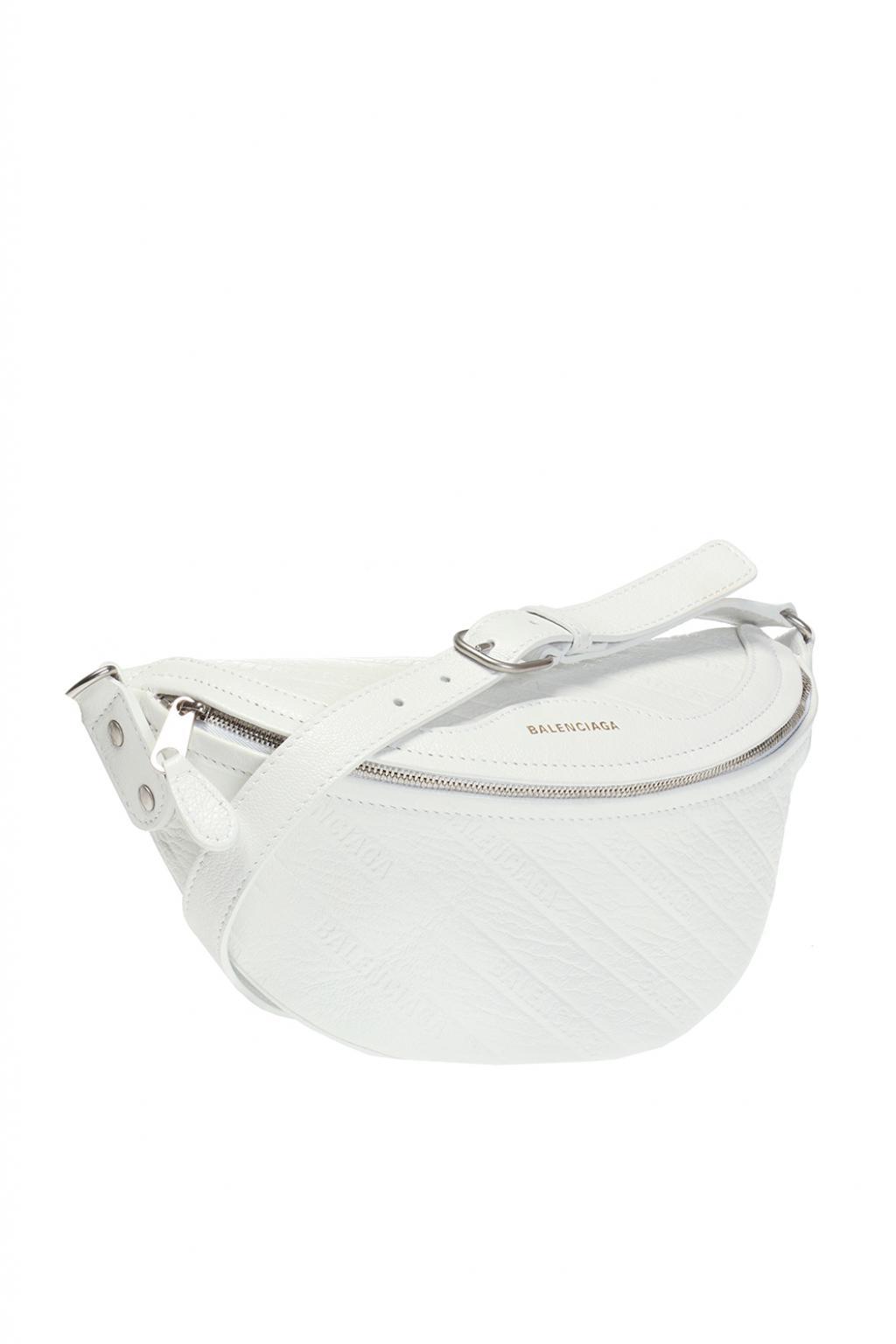 Balenciaga Leather 'souvenirs' Belt Bag White | Lyst