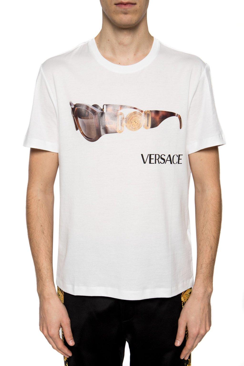 Versace Cotton T-shirt in White for Men - Save 27% - Lyst
