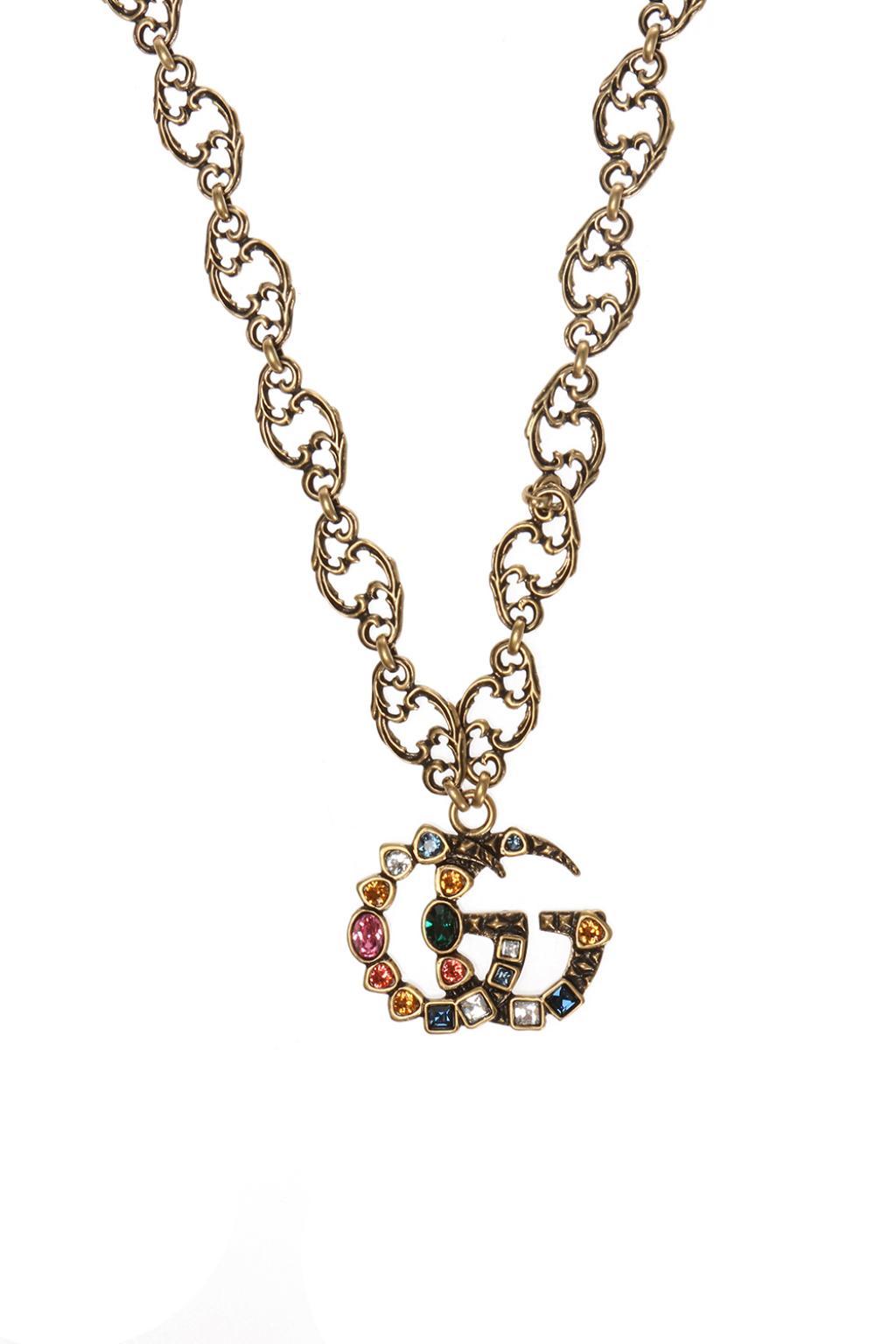 Gucci Necklace With A Logo in Gold (Metallic) - Lyst
