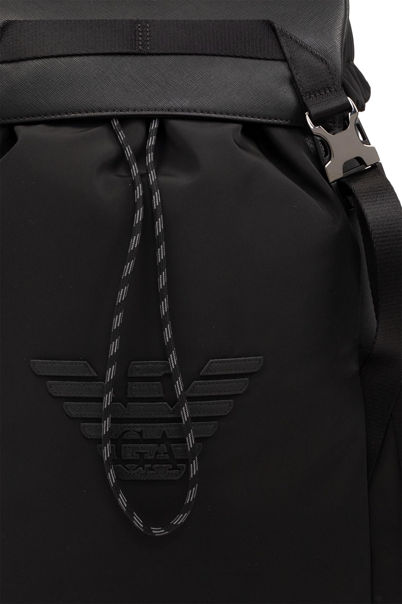 Emporio Armani Backpack With Logo in Black for Men | Lyst