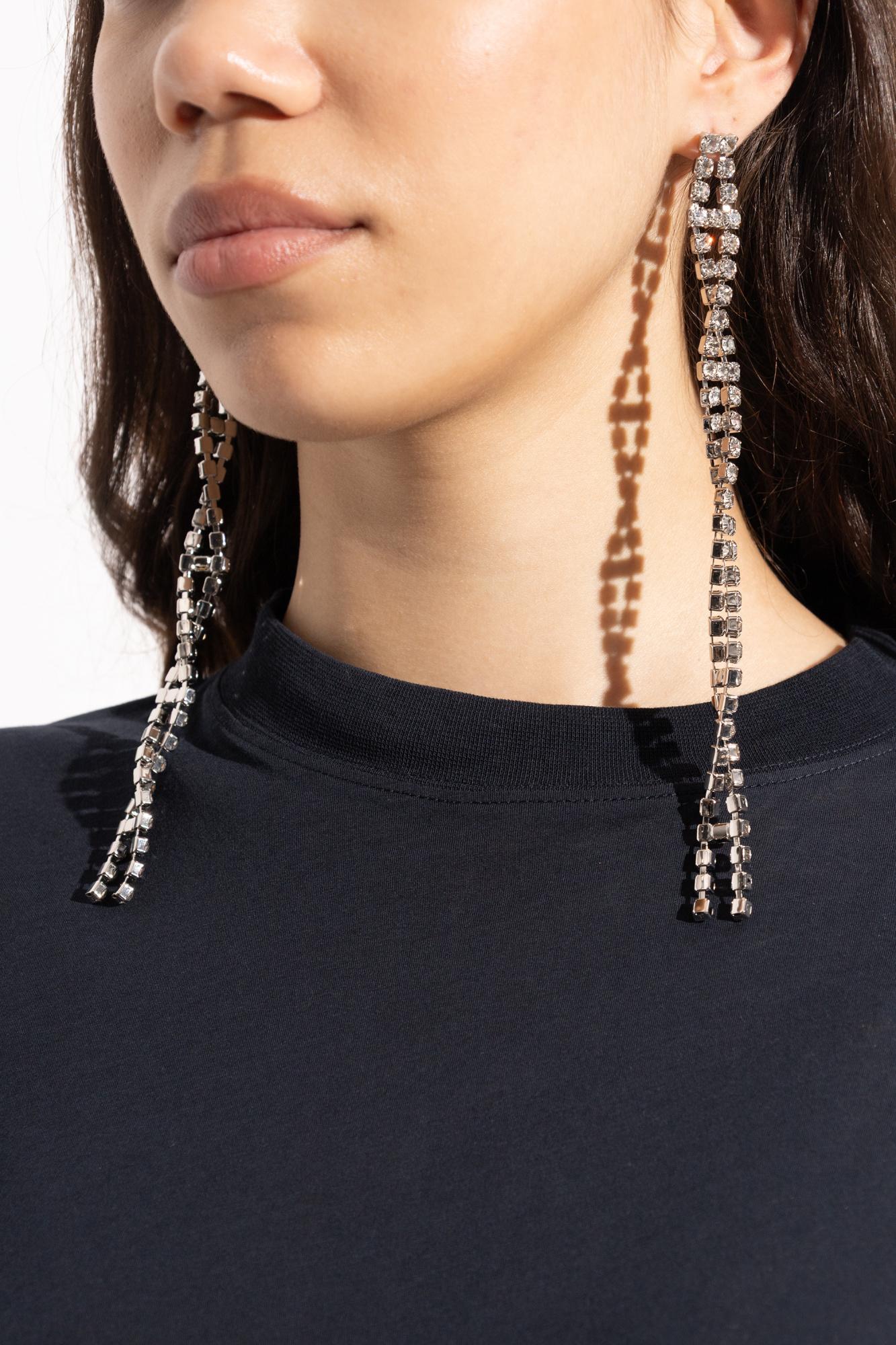 関税込【BALENCIAGA】SILVER Choker with shimmering crystals 2021 Balenciaga Afterworld Silver/Crystal Choker Necklace