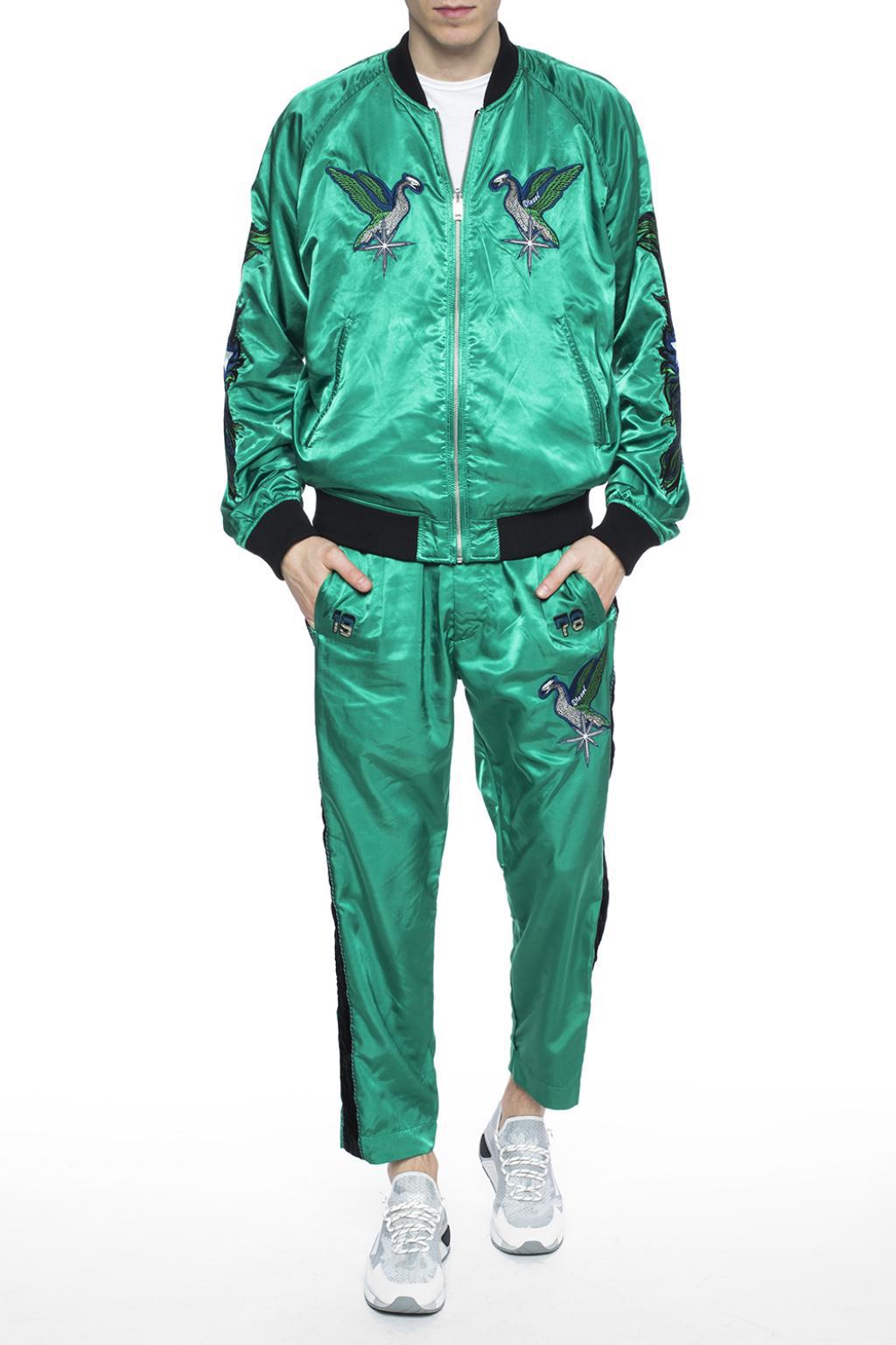 diesel green bomber jacket