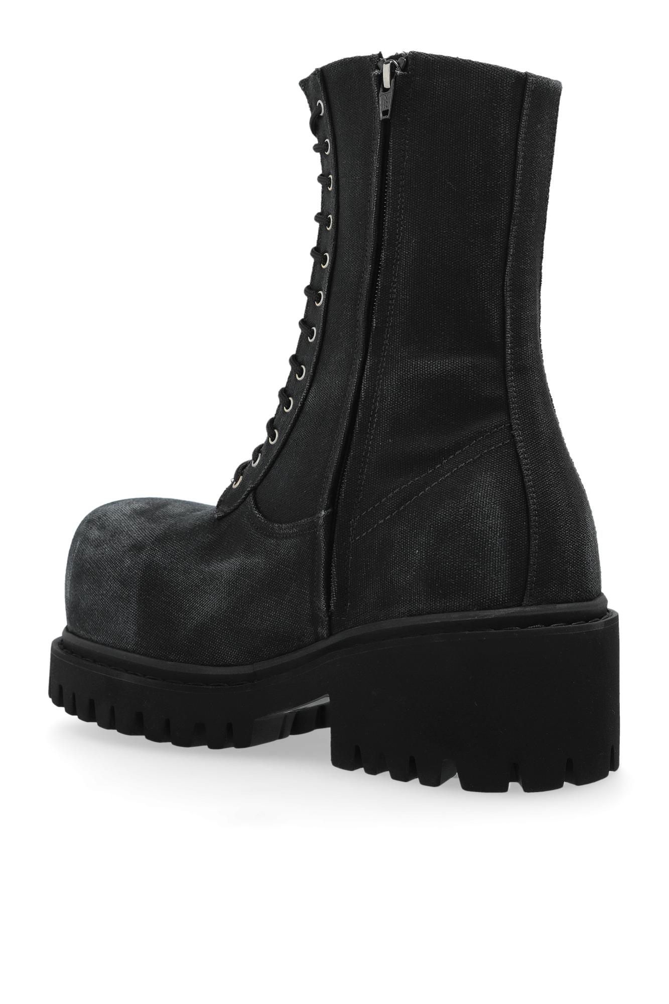 Balenciaga Boots Stomper in Black | Lyst