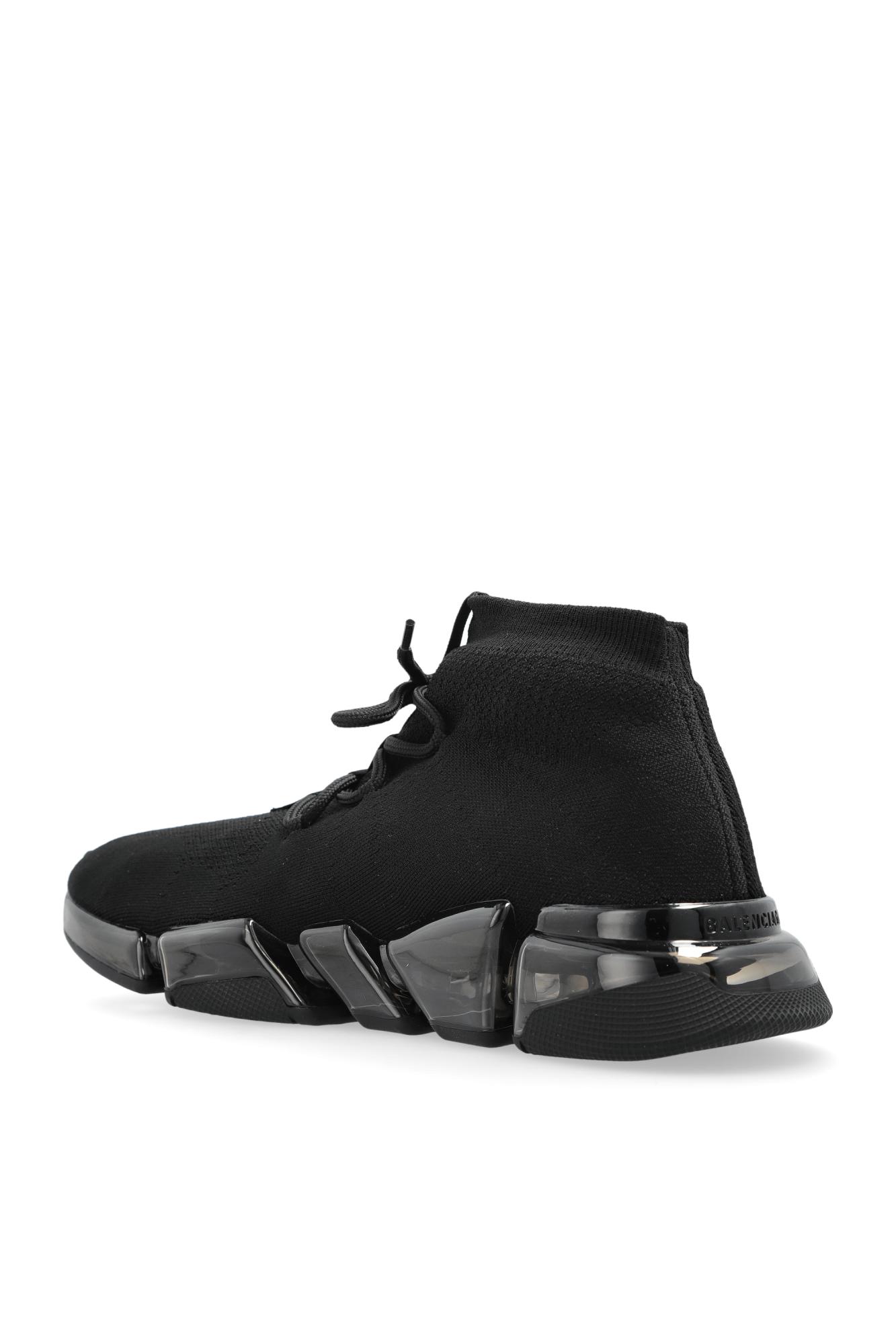 COPY - Balenciaga Speed High Tops All Black Balenciaga Speed 2.0 Black White All Over Logo High Top  main image 2