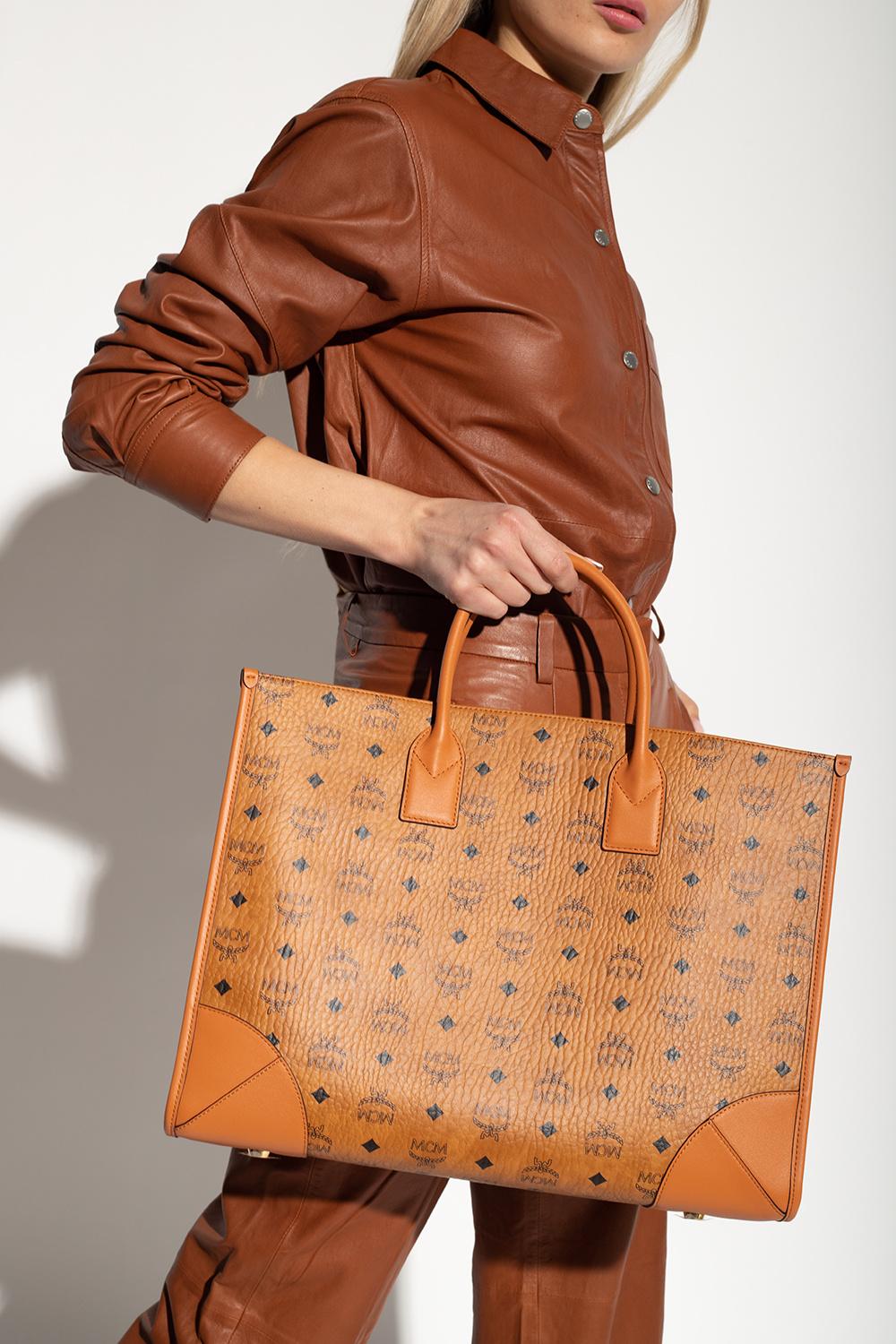 MCM 'münchen X Large' Shopper Bag in Brown | Lyst
