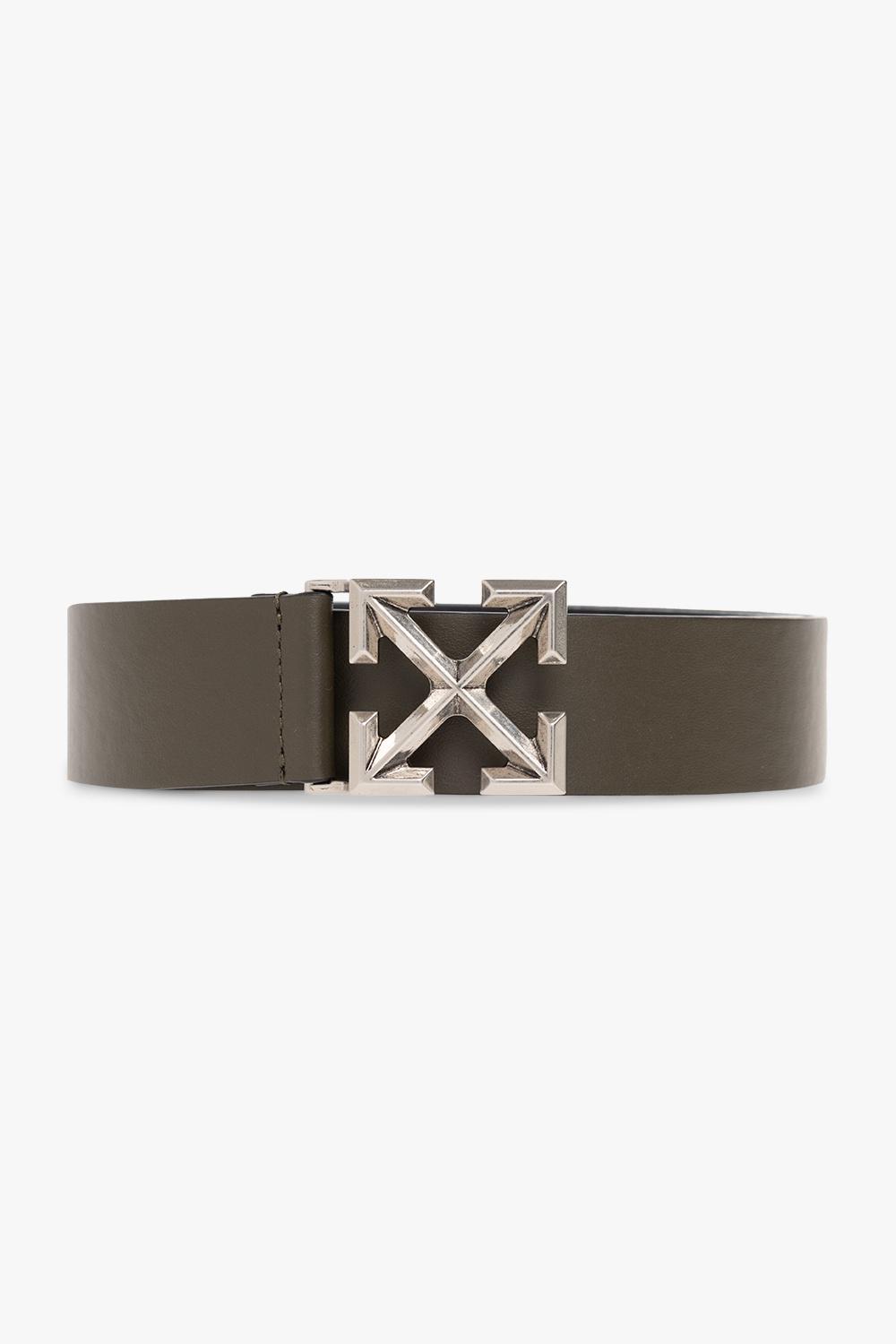 Off-White c/o Virgil Abloh Logo Leather Belt in Black