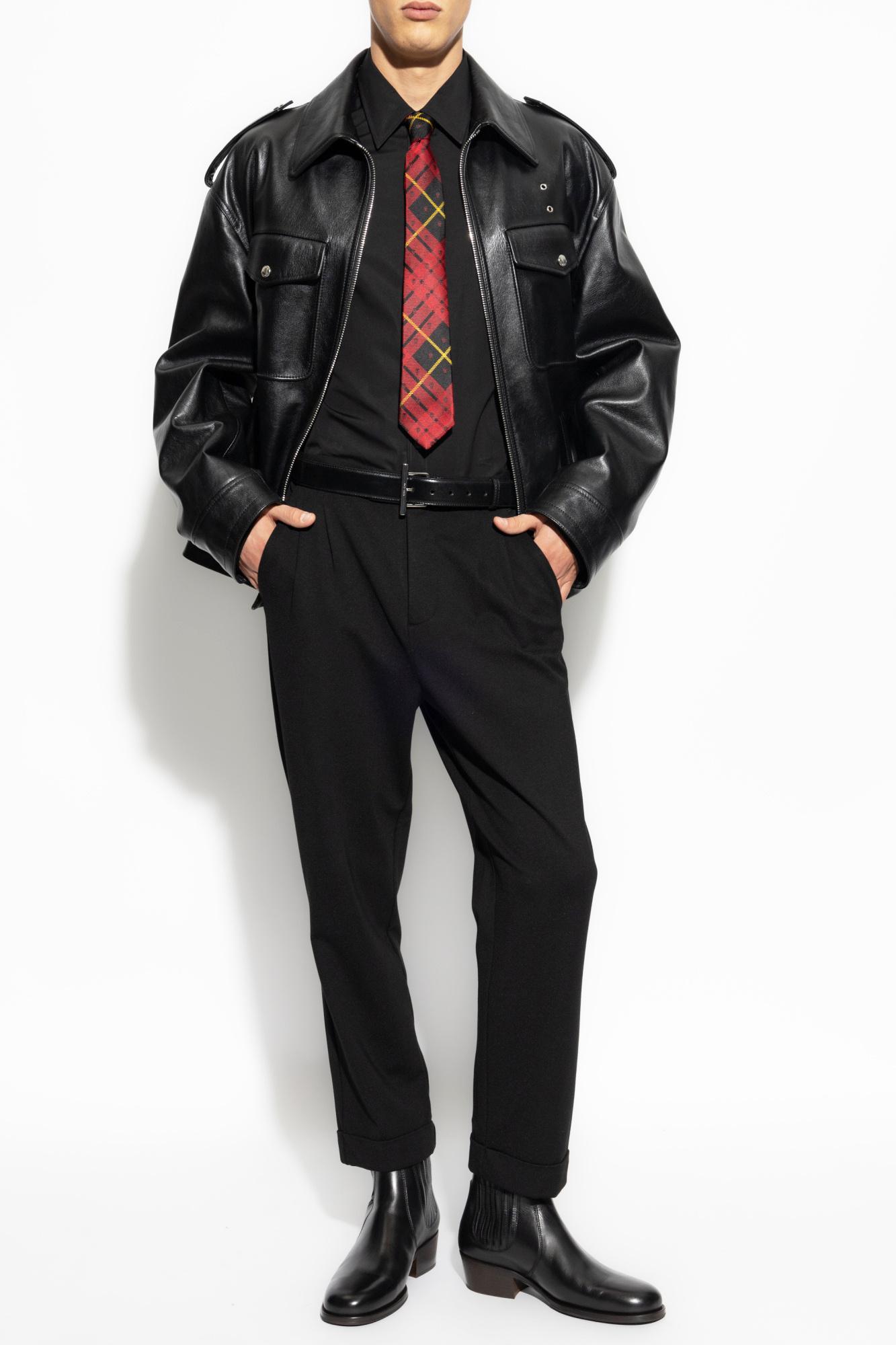 Leather Jacket Alexander Mcqueen Coat Men McQueen Leather Jacket