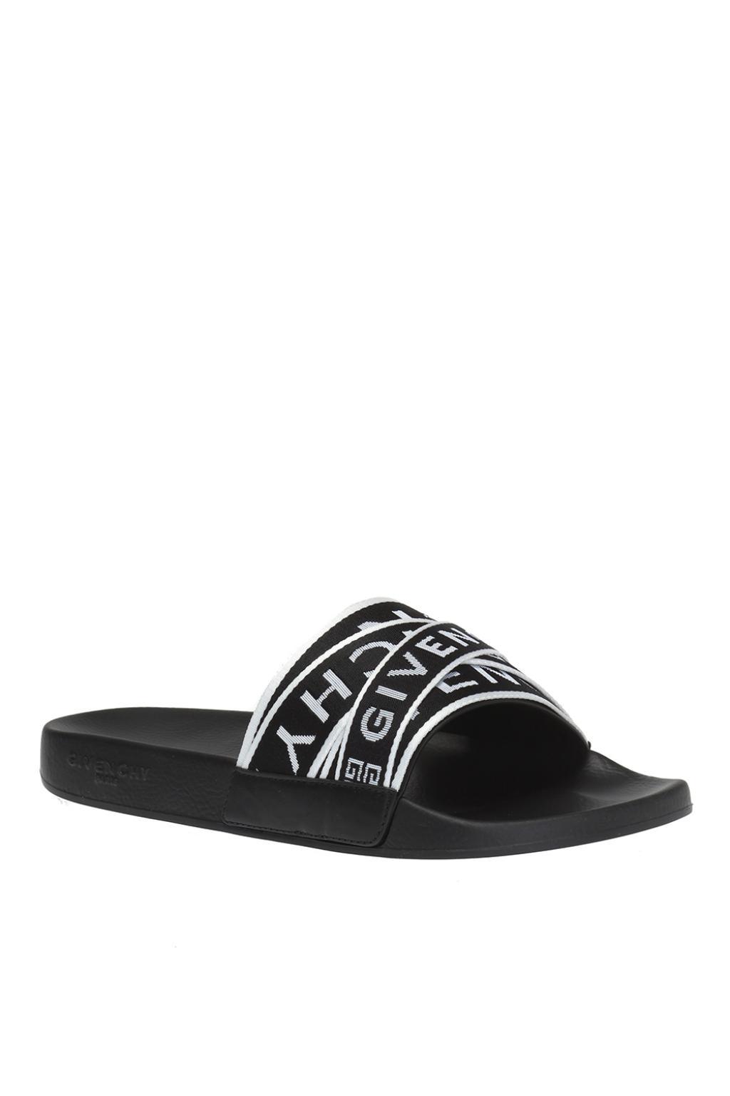 Givenchy Branded Slides in Black & White (Black) for Men - Save 45% - Lyst