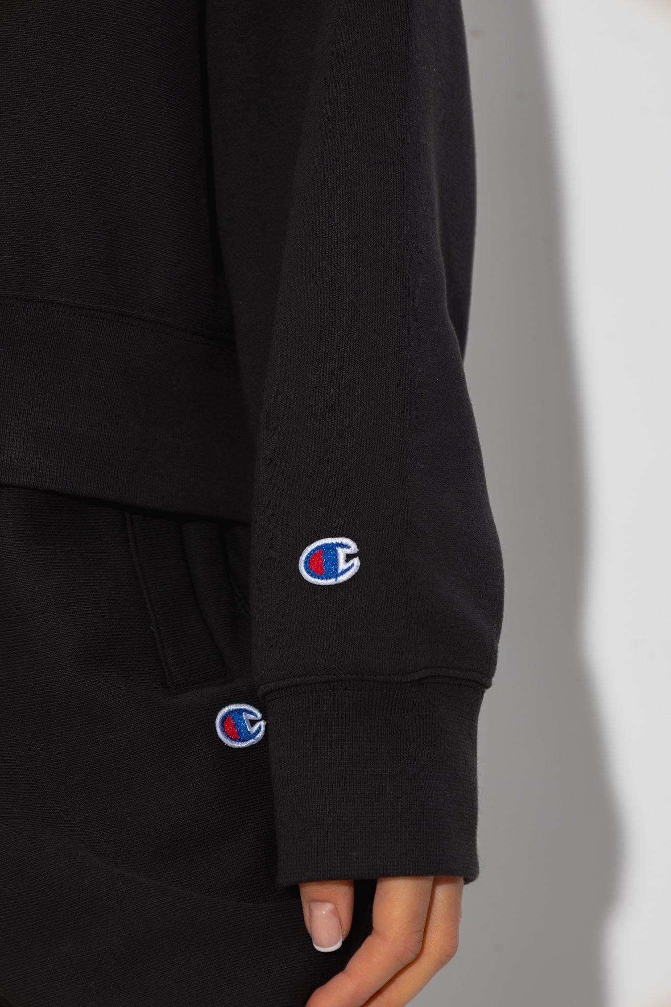 Champion best sale patch sweatshirt