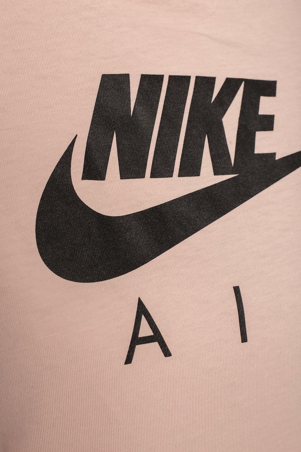 pink nike logo t shirt