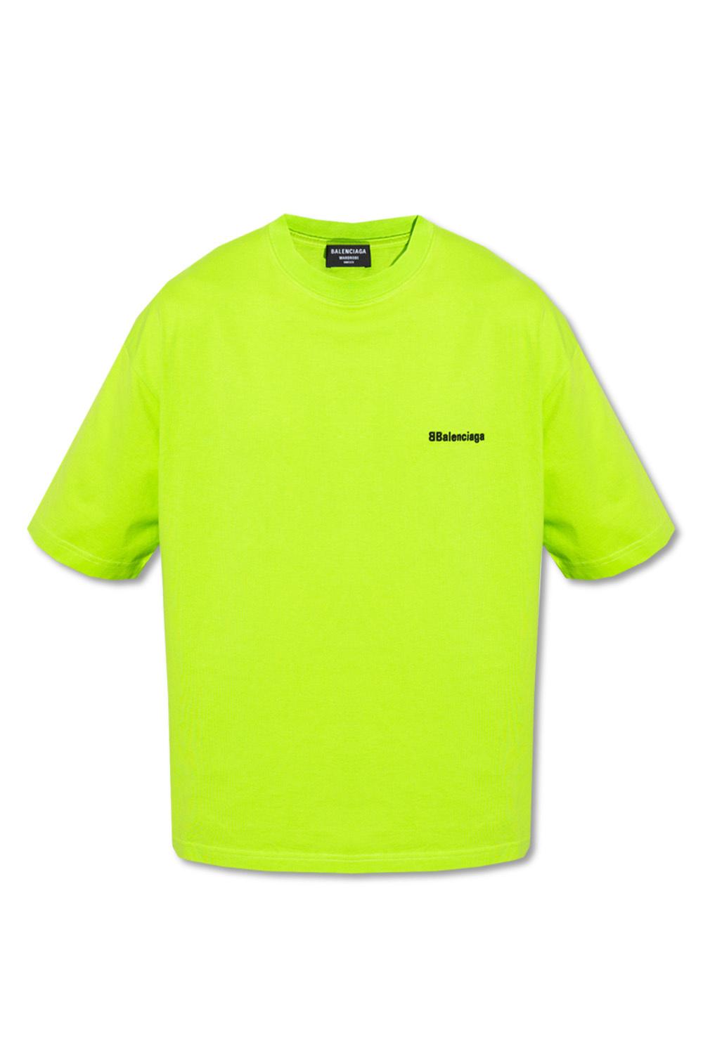 Balenciaga T-shirt With Logo in Green for Men | Lyst