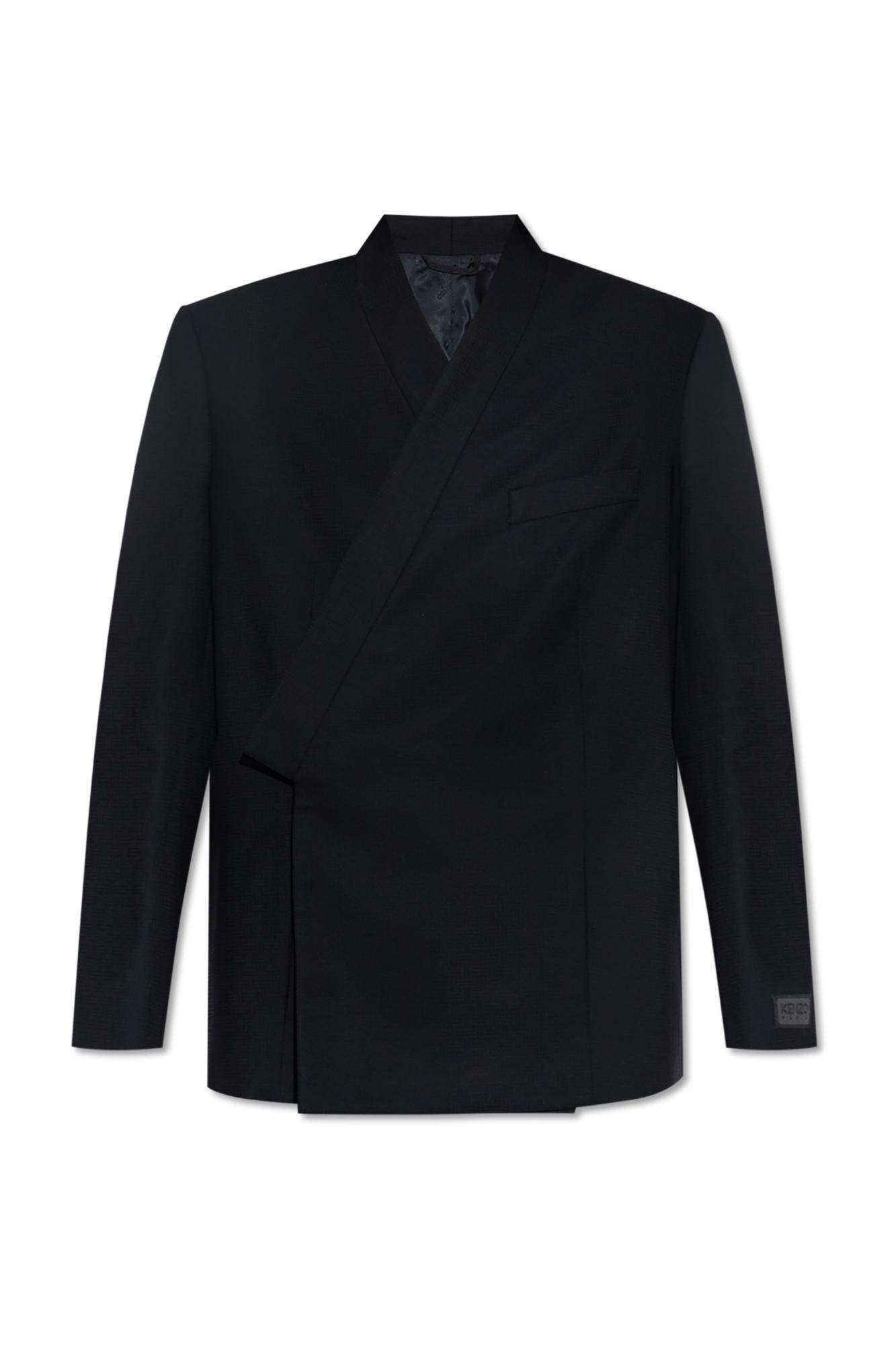 ★KENZO★ Double-breasted jacket black FD52VE0399JB99 FD52VE Kenzo Suit Jacket - Black | Garmentory