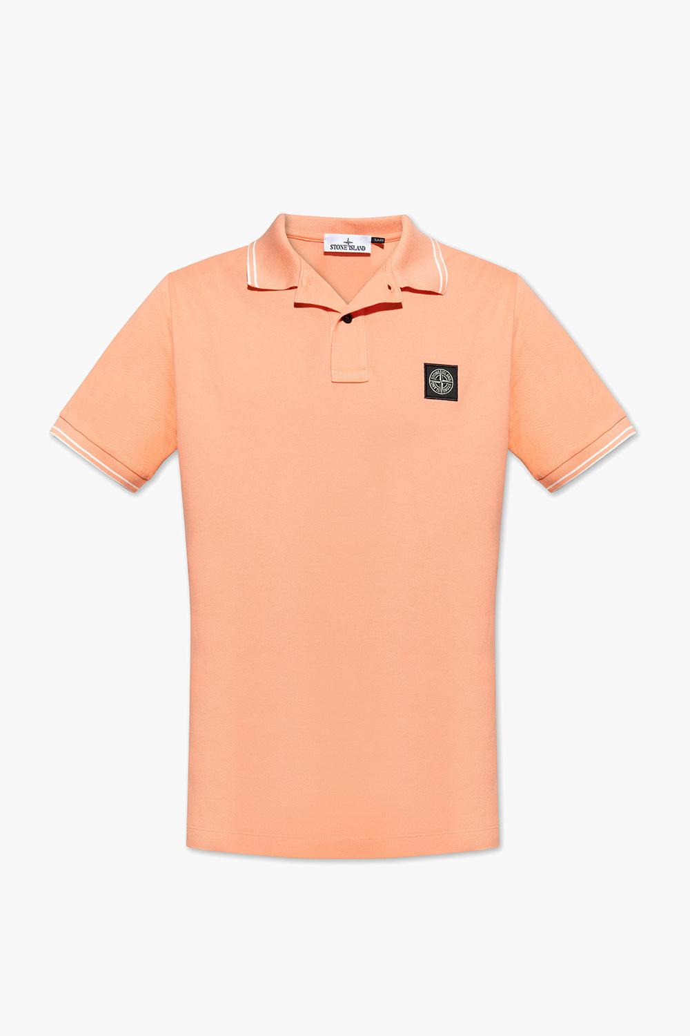 Stone Island Cotton Polo Shirt in Pink for Men | Lyst