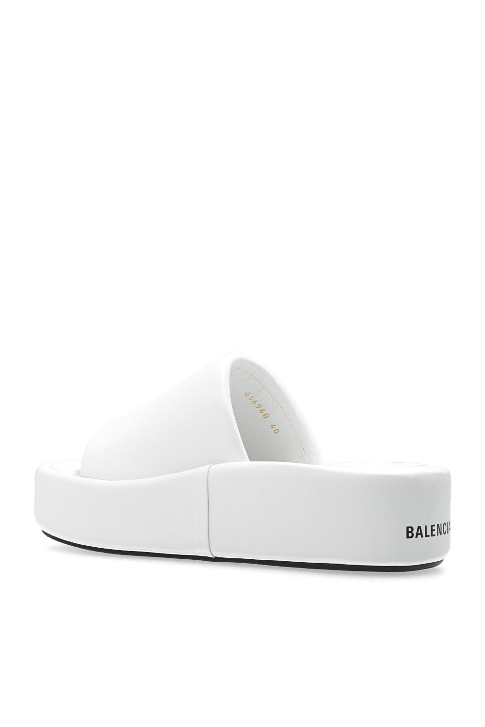 white platform slides