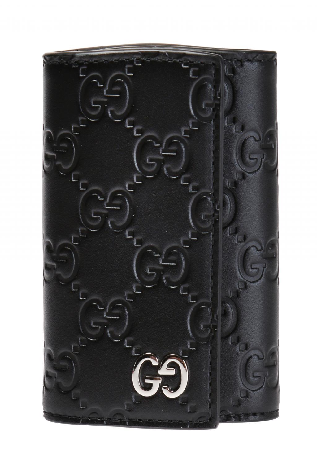 Gucci Leather Logoembossed Key Holder in Black for Men Lyst