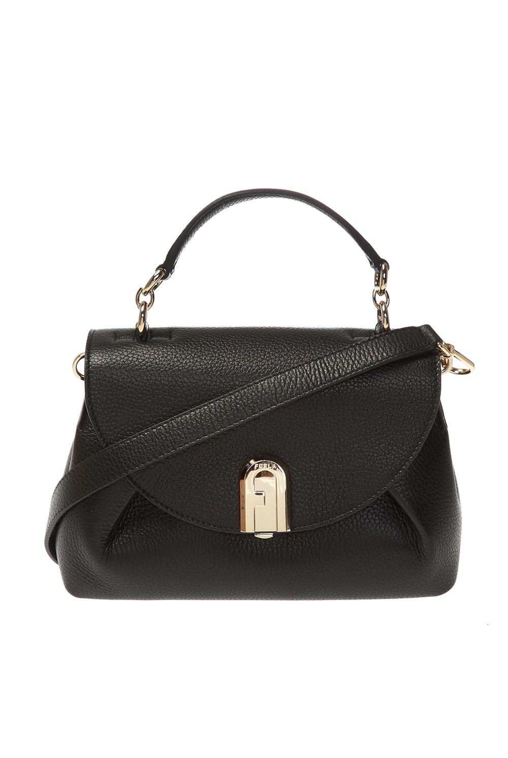 Furla Leather 'sleek' Shoulder Bag in Black - Lyst