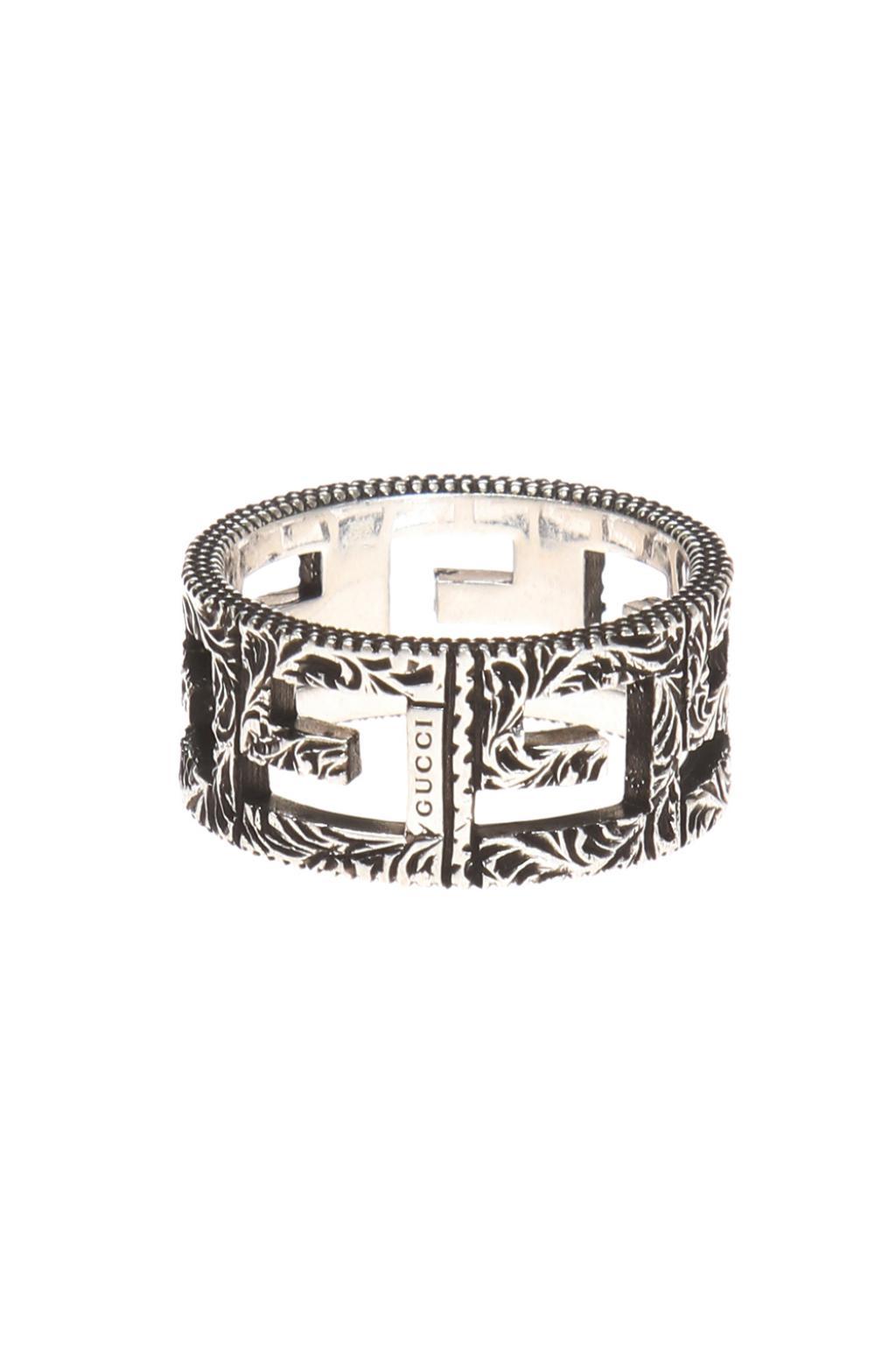 Gucci Silver Ring in Metallic for Men - Lyst