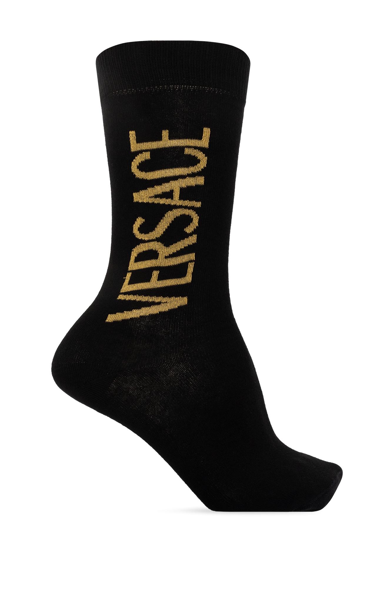 Versace Socks With Logo, in Black for Men | Lyst