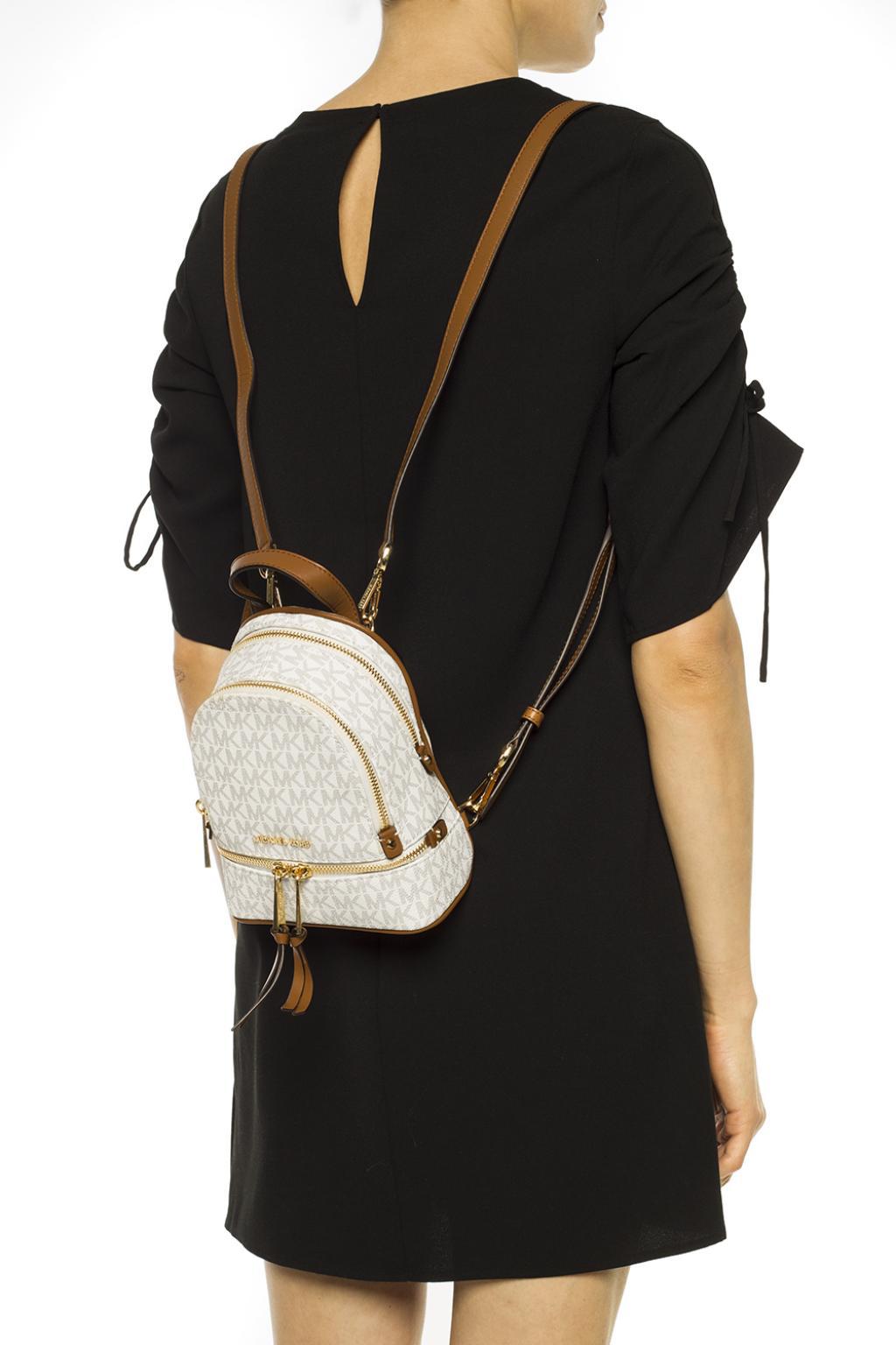Michael Kors Rhea Zip Xs Messenger Backpack Vanilla | Lyst UK