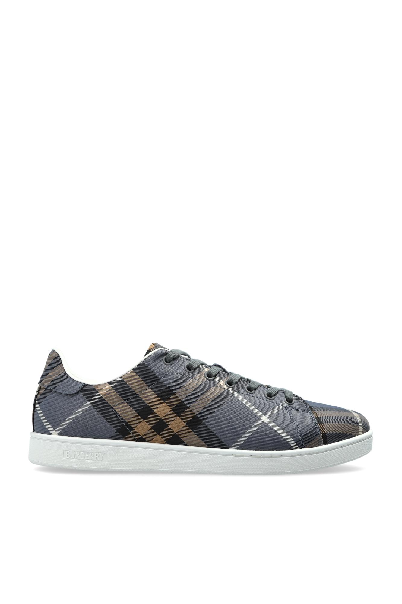 adidas gazelle silver green womens Burberry Men's Check Hyacinth Low Top Sneakers
