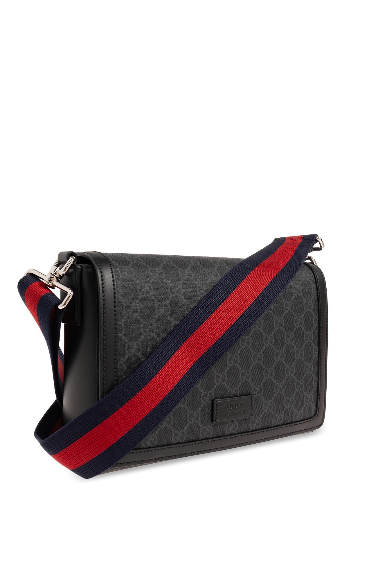 Gucci Monogram pattern Coated canvas Cross body Bag in Black for Men Lyst