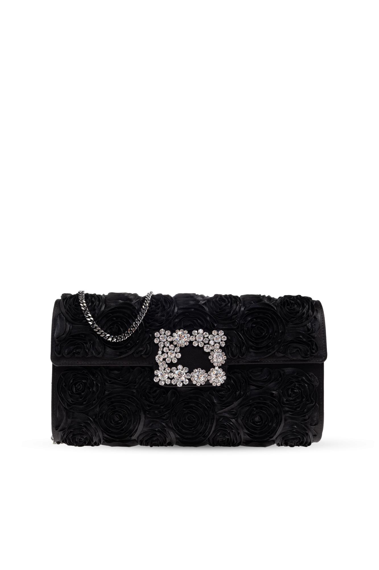 Roger Vivier Boite De Nuit Clutch Roger Vivier Flower Buckle Plaid