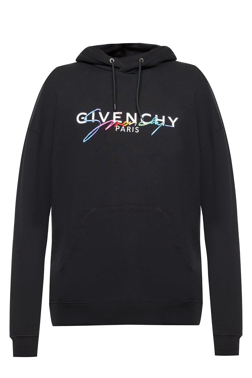 Givenchy Cotton Signature Hoodie in Black for Men - Lyst