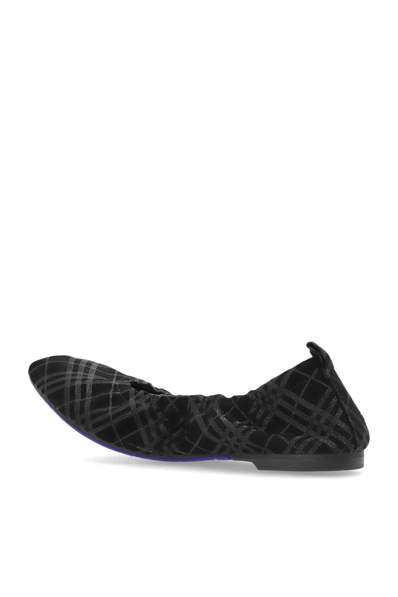 バレエシューズ BURBERRY EMBROIDERED FABRIC BALLERINAS Burberry Embroidered Canvas Ballerina – LOZURI®