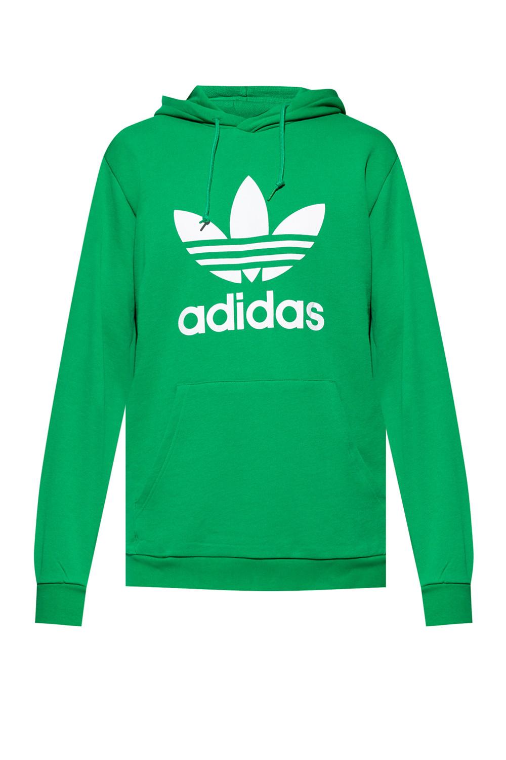 green adidas hoodie yellow logo