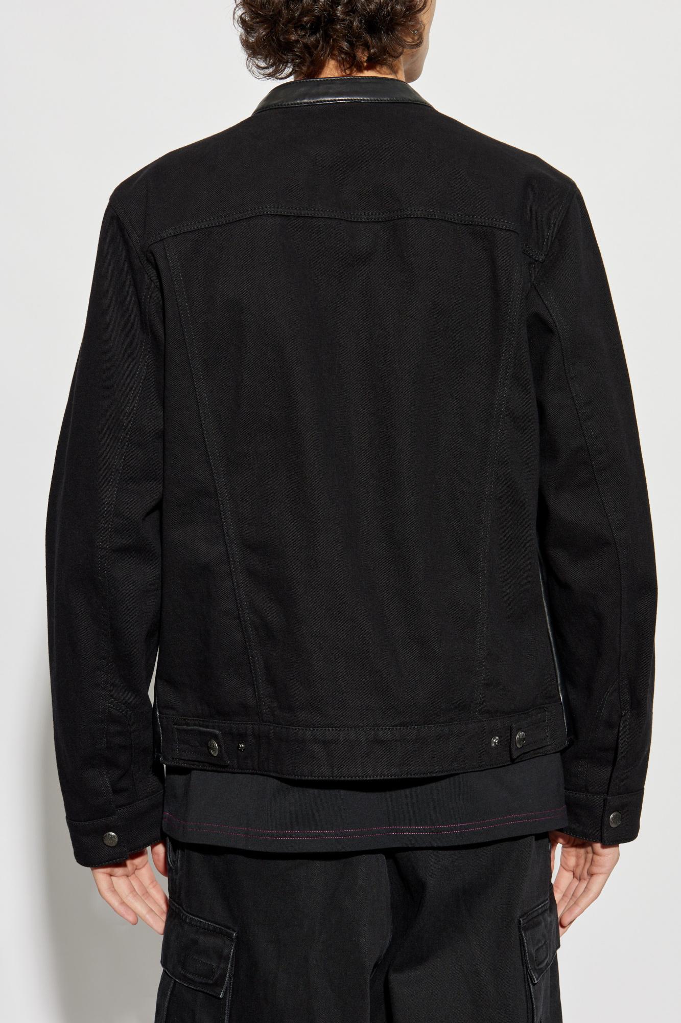 DIESEL Leather Jacket L-Simz in Black for Men | Lyst