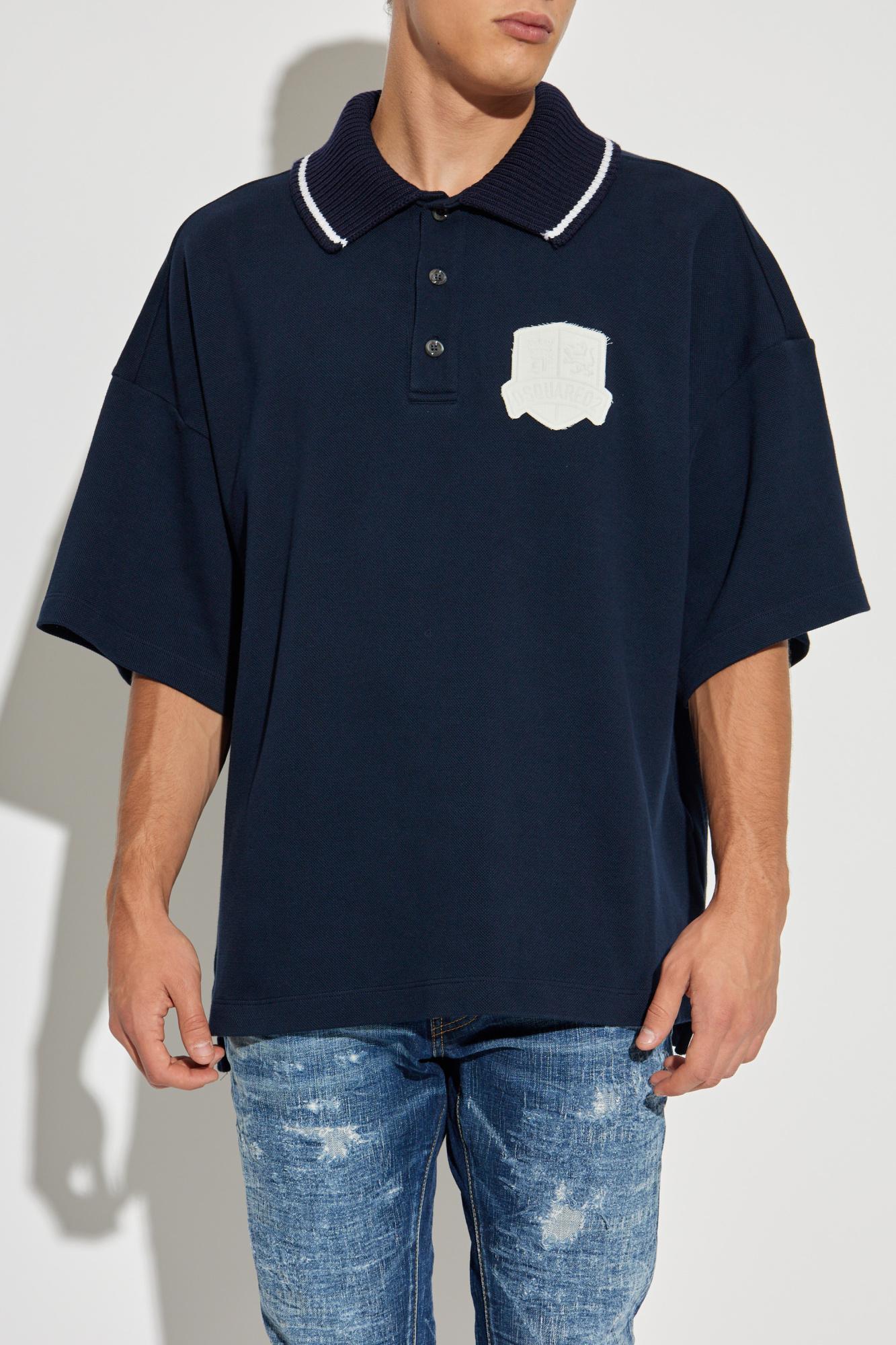 Tシャツ・カットソー DSQUARED Dark Blue Wool Polo Shirt DSquared² Polo shirts for Men | Online Sale up to 66% off | Lyst