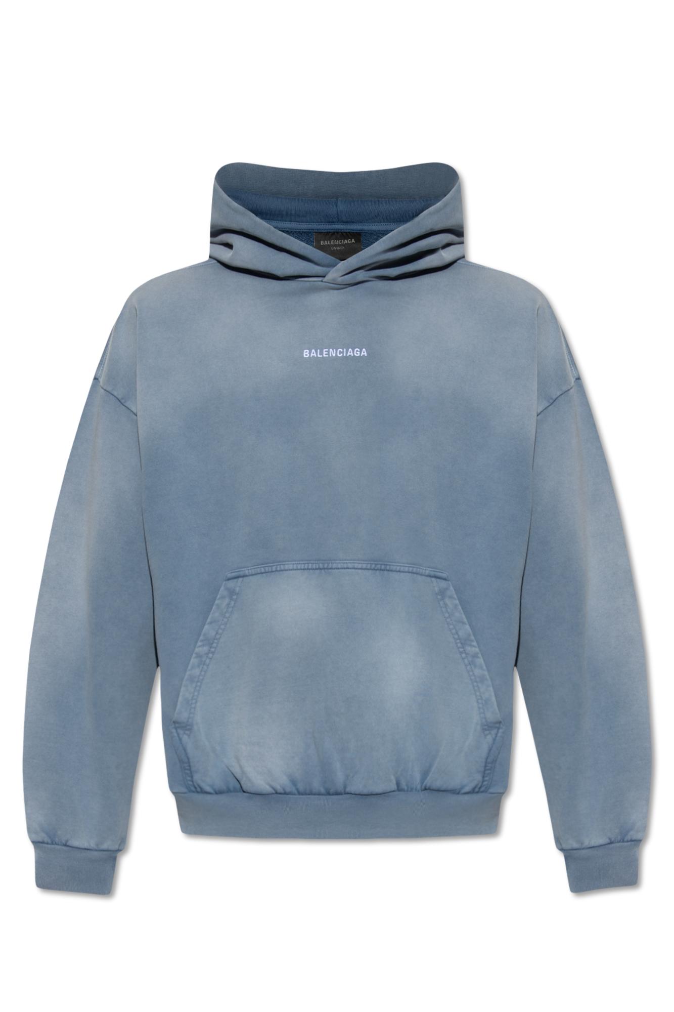 New balenciaga logo on sale out now hoodie